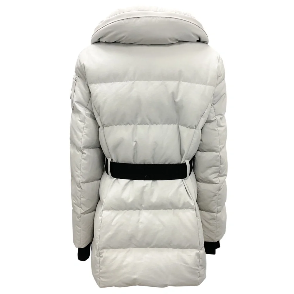 Moose Knuckles Light Grey Cloud 9 Down Puffer Parka Coat with Belt - Picture 3 of 8